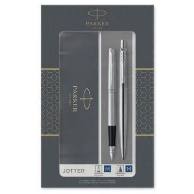 Σετ δώρου Στυλό διαρκείας και πένα  - Parker Jotter steel