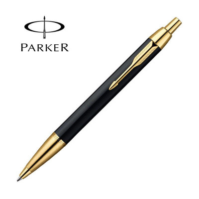 Στυλό  λάκα μαύρη μάτ  -  Parker IM  black- gold 