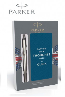 Στυλό -  Parker Jotter  steel  με μπλόκ σε συσκευασία δώρου 