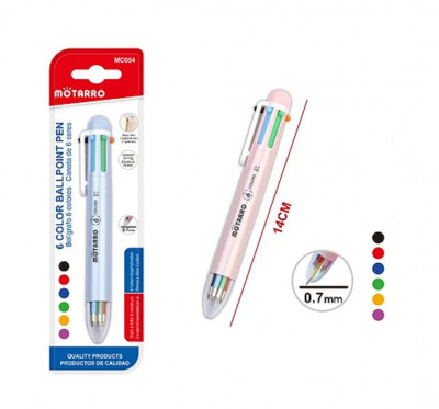 Στυλό παιδικό με 6 χρώματα μελάνης 