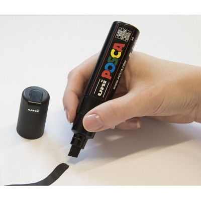 Μαρκαδόρος ανεξίτηλος χονδρής  γραφής 8 mm  -  Uni Posca pc-8k 