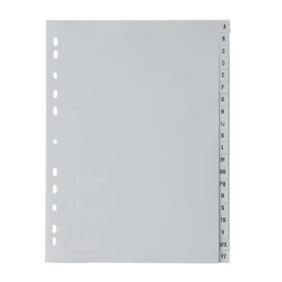 Διαχωριστικά ευρετήρια λατινικά πλαστικά  Α4 Α-Ζ