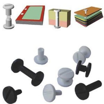 Βίδες βιβλιοδεσίας πλαστικές λευκές έως 300 φύλλα  30 mm ( 100 τεμάχια)