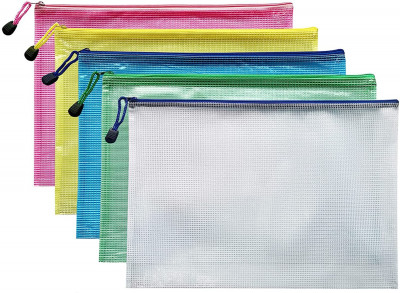 Φάκελος πλαστικός ενισχυμμένος με ίνες , με φερμουάρ 24 x34 cm