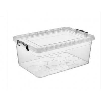Κουτί αποθήκευσης πλαστικό με καπάκι 14 l  39x29x19 εκ.