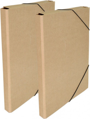 Κουτί χαρτόνι οικολογικό , 31x43 εκ. Α3  ράχη 3 εκ. , με  λάστιχα 