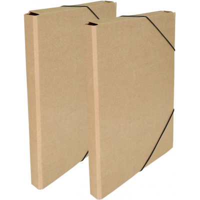 Κουτί χαρτόνι οικολογικό , 31x43 εκ. Α3  ράχη 3 εκ. , με  λάστιχα 