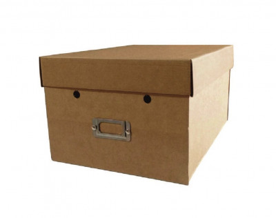 Κουτί αποθήκευσης απο συμπαγές χαρτόνι μπέζ Α4