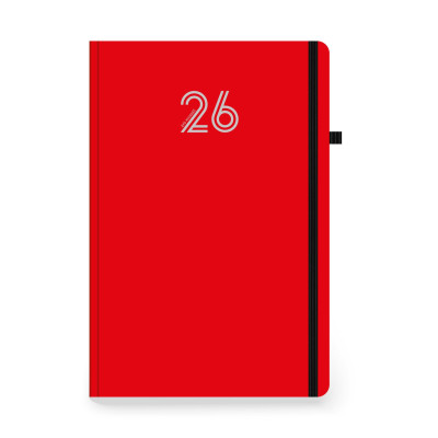 Ημερολόγιο 2026 ημερήσιο βιβλιοδετημένο με λάστιχο και στυλό  14x21 cm       