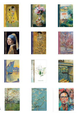 Ημερολόγιο 2026 ημερήσιο βιβλιοδετημένο, 14x21 cm με εξώφυλλο από πίνακες ζωγραφικής