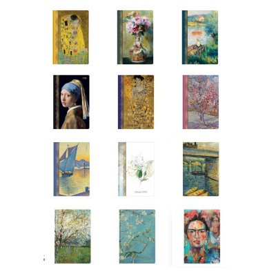 Ημερολόγιο 2026 ημερήσιο βιβλιοδετημένο, 14x21 cm με εξώφυλλο από πίνακες ζωγραφικής