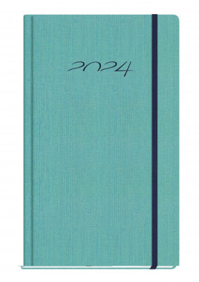 Ημερολόγιο 2024 ημερήσιο βιβλιοδετημένο ,14x21 εκ. εξώφυλλο Silk με ευρετηρίαση και λάστιχο 