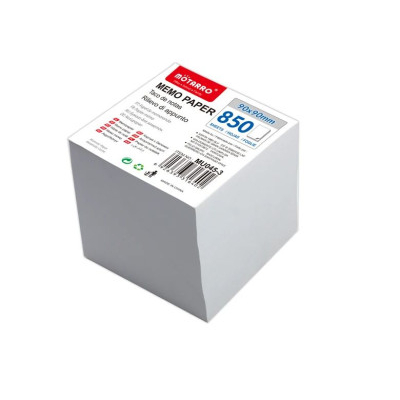 Μπλόκ κύβος κολλητός  9x9 cm  με 850 φύλλα λευκά 