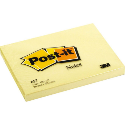 Μemo αυτοκόλλητα κίτρινα 127x76 εκ. -3Μ - Post-It 