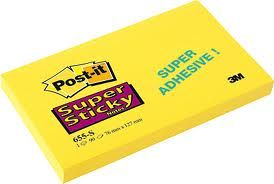 Μέμο αυτοκόλλητα Νέον super sticky 127x76 mm3M Post it 655-S 