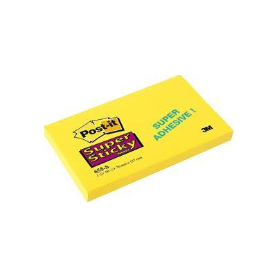 Μέμο αυτοκόλλητα Νέον super sticky 127x76 mm3M Post it 655-S 