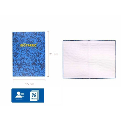 Σημειωματάριο βιβλιοδετημένο 96 φύλλων 15x21 cm 