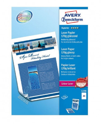 Χαρτί φωτοτογραφικό  glossy  διπλής εκτ.Α4  170gr -200φύλλα - Avery1398