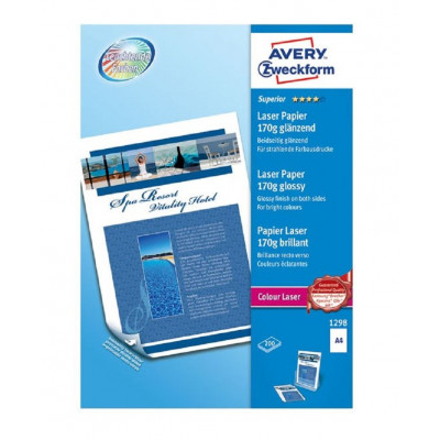 Χαρτί φωτοτογραφικό  glossy  διπλής εκτ.Α4  170gr -200φύλλα - Avery1398