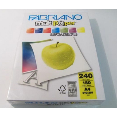 Χαρτόνι  εκτύπωσης  A4 240gr. - 150 φύλλα -Fαbriano multipaper 
