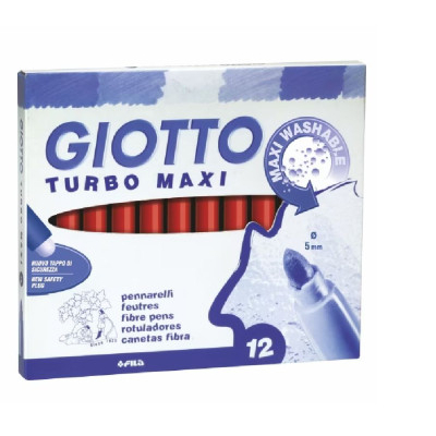 Μαρκαδόροι παιδικής ζωγραφικής jumbo maxi μονοχρωμία 12 τεμ.  - Giotto  