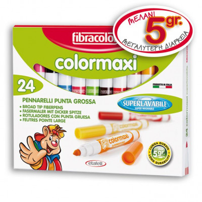 Μαρκαδόροι ζωγραφικής Jumbo 24χρώματα - Fibracolor