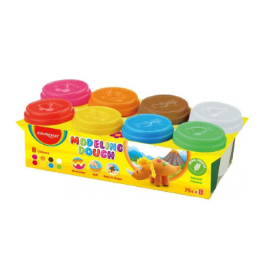 Πλαστoζυμαράκι Play Dough 8 Xρώματα x 75gr -Keyroad  