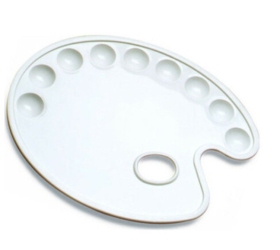 Παλέτα Ζωγραφικής Πλαστική 9 Θέσεων Οβάλ