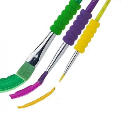 Πινέλα σετ 3 τεμ. με αφρώδη δακτύλιο 