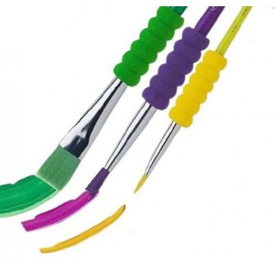 Πινέλα σετ 3 τεμ. με αφρώδη δακτύλιο 