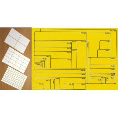 Αυτοκόλλητες ετικέτες Νο2  8x13mm