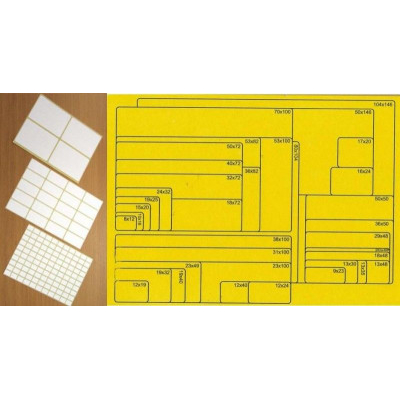 Αυτοκόλλητες ετικέτες Νο13  9x23mm