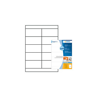 Αυτοκόλλητες  Ετικέτες εκτυπωτών inkjet-laser Α4 105 x 50,8mm - Herma