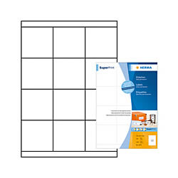 Αυτοκόλλητες  Ετικέτες εκτυπωτών inkjet-laser Α4 70 x 67,7mm - Herma