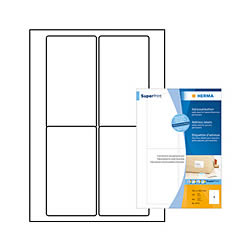 Αυτοκόλλητες  Ετικέτες εκτυπωτών inkjet-laser Α4 78,7x139mm- Herma