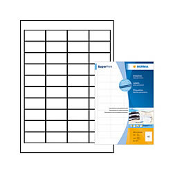 Αυτοκόλλητες  Ετικέτες εκτυπωτών inkjet-laser Α4 48,5x25 mm- Herma