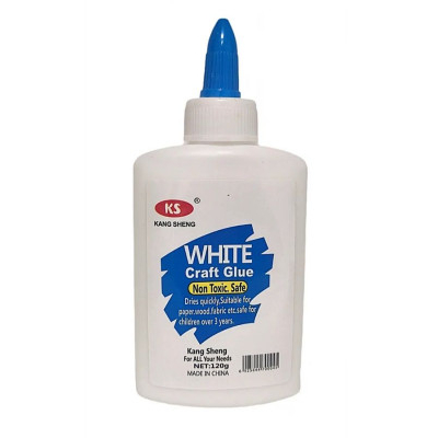 Κόλλα χειροτεχνίας λευκή κρυσταλιζέ με στόμιο 120 gr,