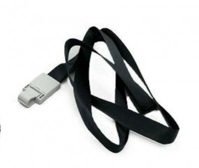 Κορδόνια  (lanyards) κονκάρδας μαύρα 2x48 cm ,10 mm πλάτος   4άδα 