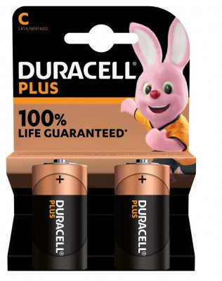 Μπαταρίες αλκαλικές μέγεθος LR14  C   1,5 volt  σετ 2 - Duracell