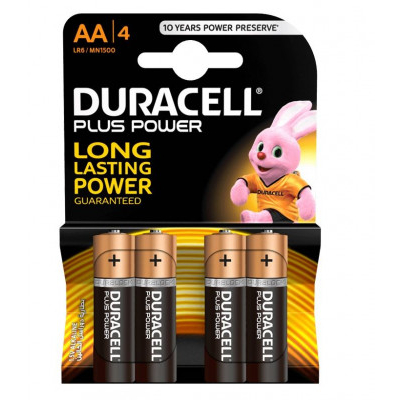 Μπαταρίες αλκαλικές μέγεθος AA 1,5 volt  LR06  σετ 4 - Duracell