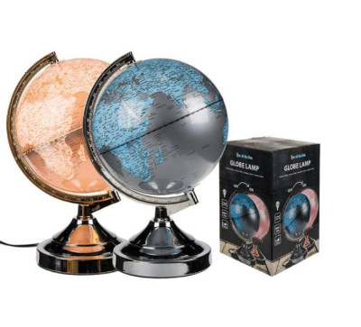 Υδρόγειος σφαίρα διάμετρος 21 cm με φώς , δίχρωμη 