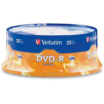 Verbatim - DVD-R  4.7 Gb. 16x εκτυπώσιμα  σε μπομπίνα  25 τεμαχ.(Cake box)