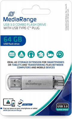 Usb dual 3.0 Flash Drive  + Type C 64 gb - Media Range