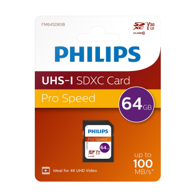 Μνήμη SD Secure Digital  68 gb High class SDXC -  Philips 