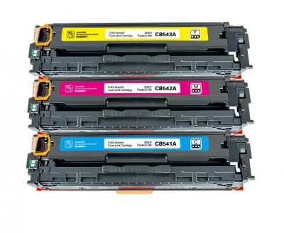 Συμβατό Laser Toner έγχρωμο HP CB541/2/3-CE321/2/3-CF211/2/3  # 125A/128A/131A & Canon Crtr 716/731 (3 χρώματα) 