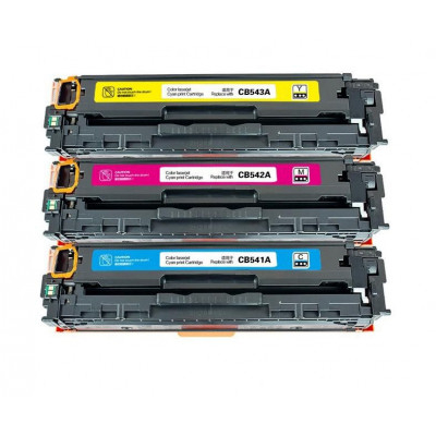 Συμβατό Laser Toner έγχρωμο HP CB541/2/3-CE321/2/3-CF211/2/3  # 125A/128A/131A & Canon Crtr 716/731 (3 χρώματα) 