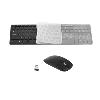 Πληκτρολόγιο αγγλικό σετ με ποντίκι ασύρματα με μεμβράνη προστασίας 