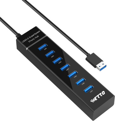 Hub Usb 2.0 - 7  Ports usb με καλώδιο 0.5 m. και διακόπτες 