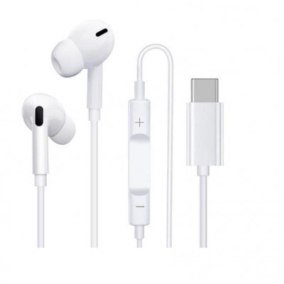 Ακουστικά stereo hands free ψείρες με ρυθμιστή , καλώδιο type C -EJ-035