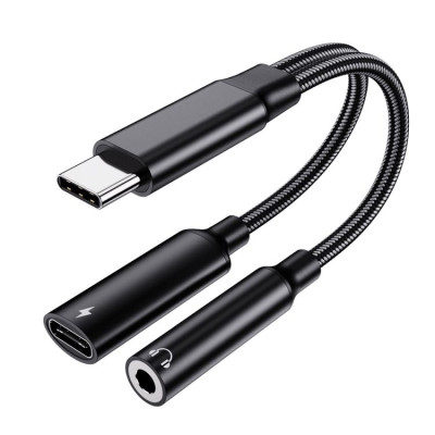 Adaptor type C  σε Jack 3,5 θηλυκό  & Type C θηλυκό 